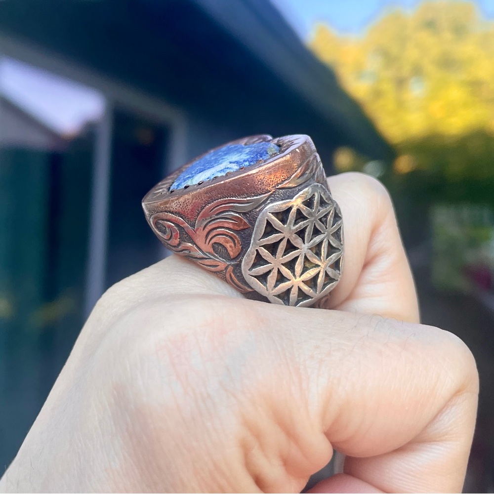 Powerful Pitango Copper Ring- Soladite Gemstone C… - image 3